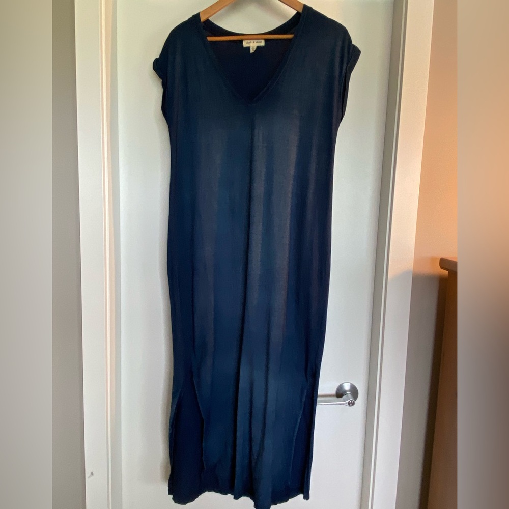cloth & stone Navy Blue Maxi Dress